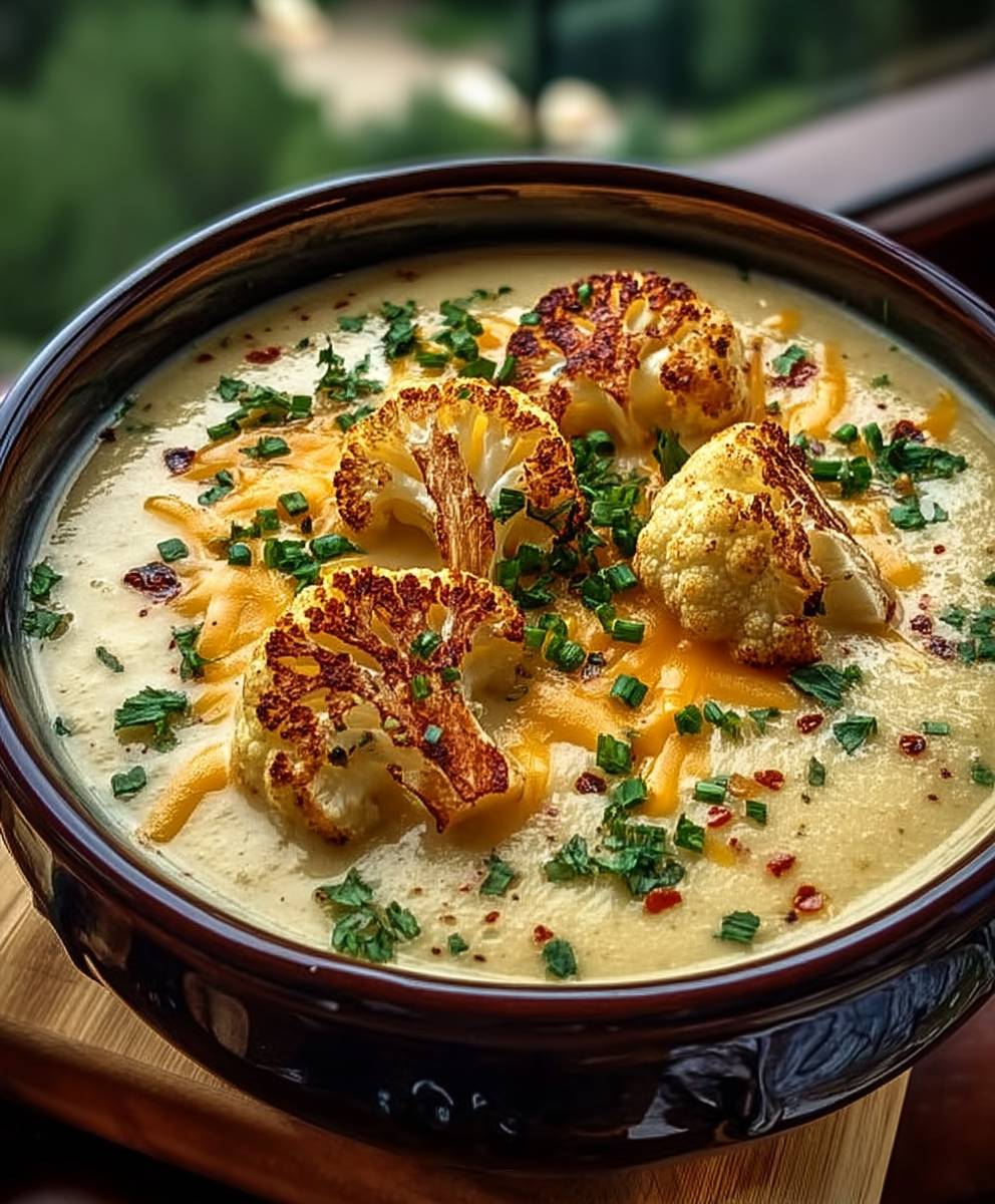 Cheddar Cauliflower Soup