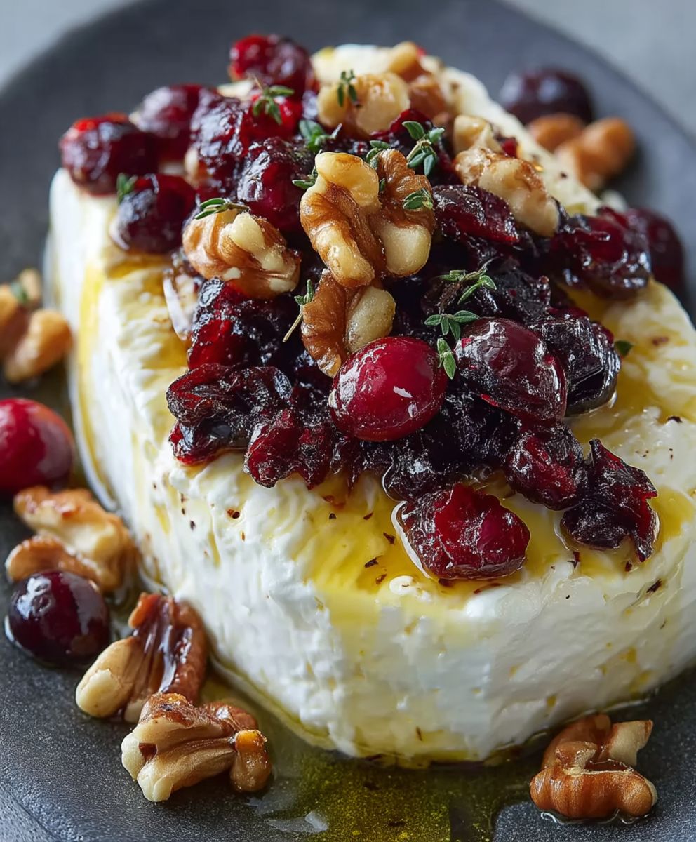 Whipped Feta Cranberries Walnuts