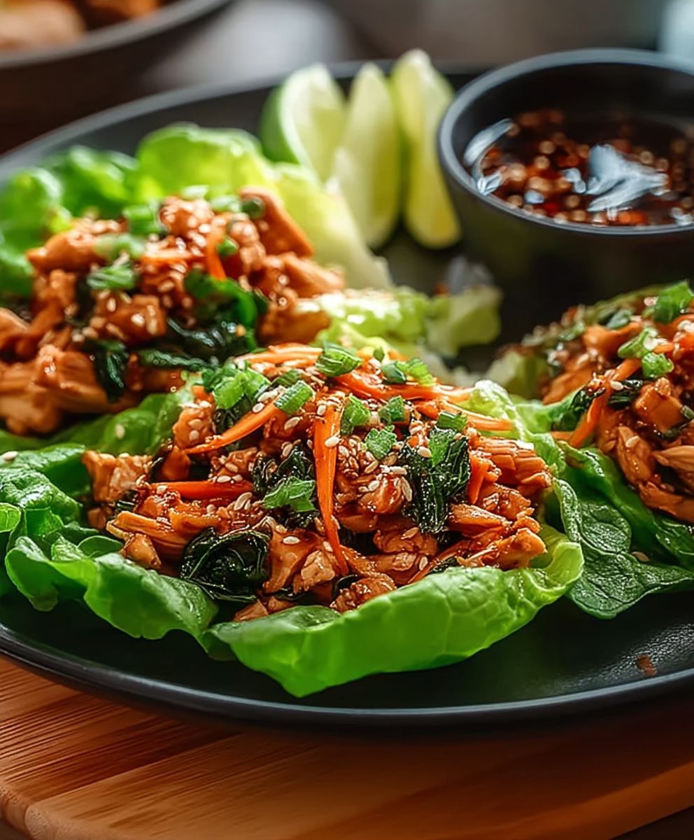 Thai Chicken Lettuce Wraps