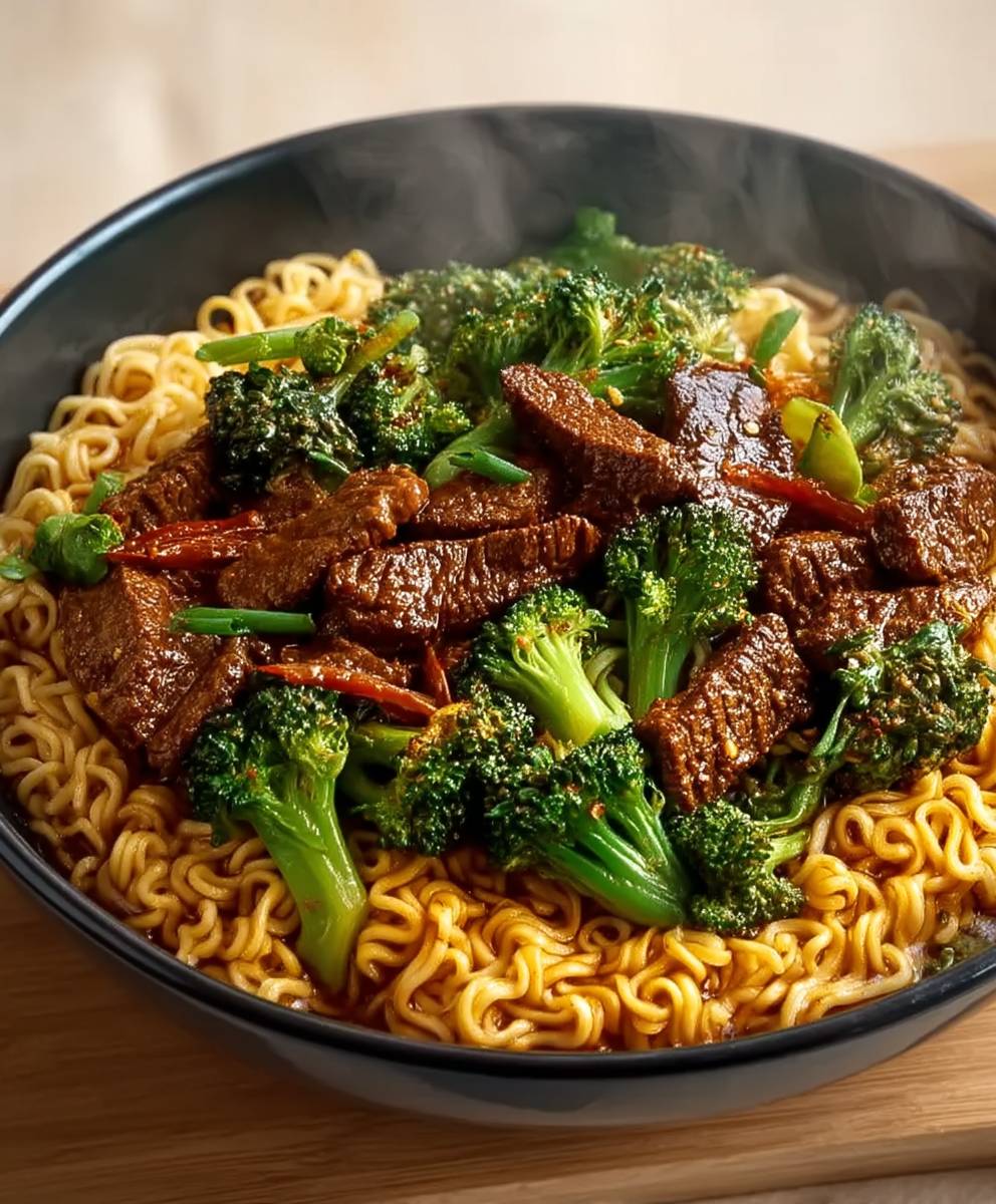 Beef Broccoli Ramen Stir Fry