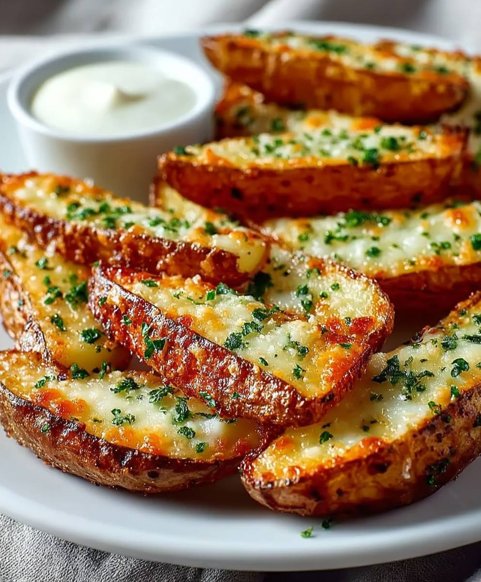 Garlic Parmesan Potato Wedges