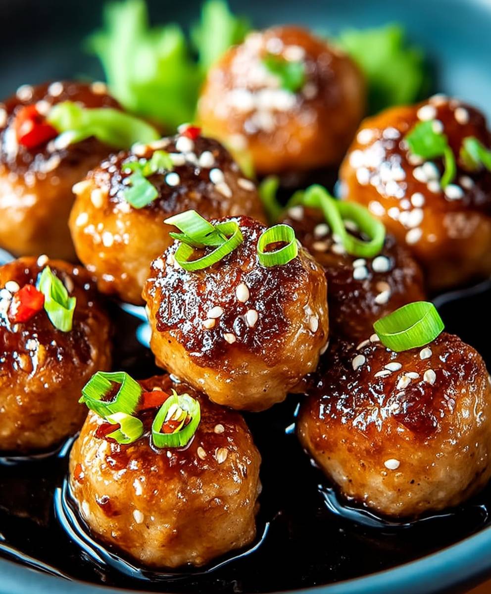 Teriyaki Pork Shrimp Meatballs