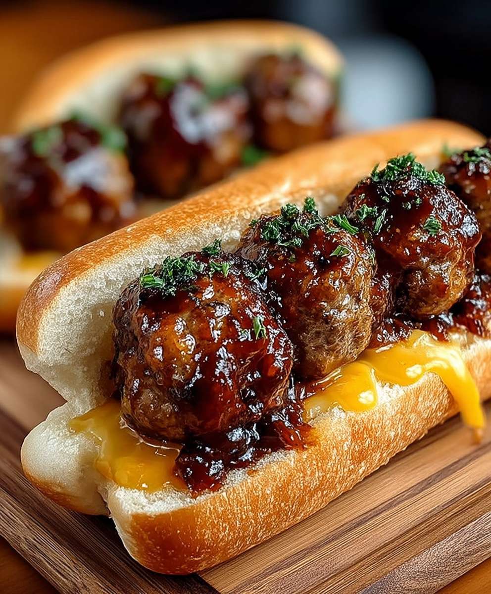Bourbon BBQ Meatball Subs