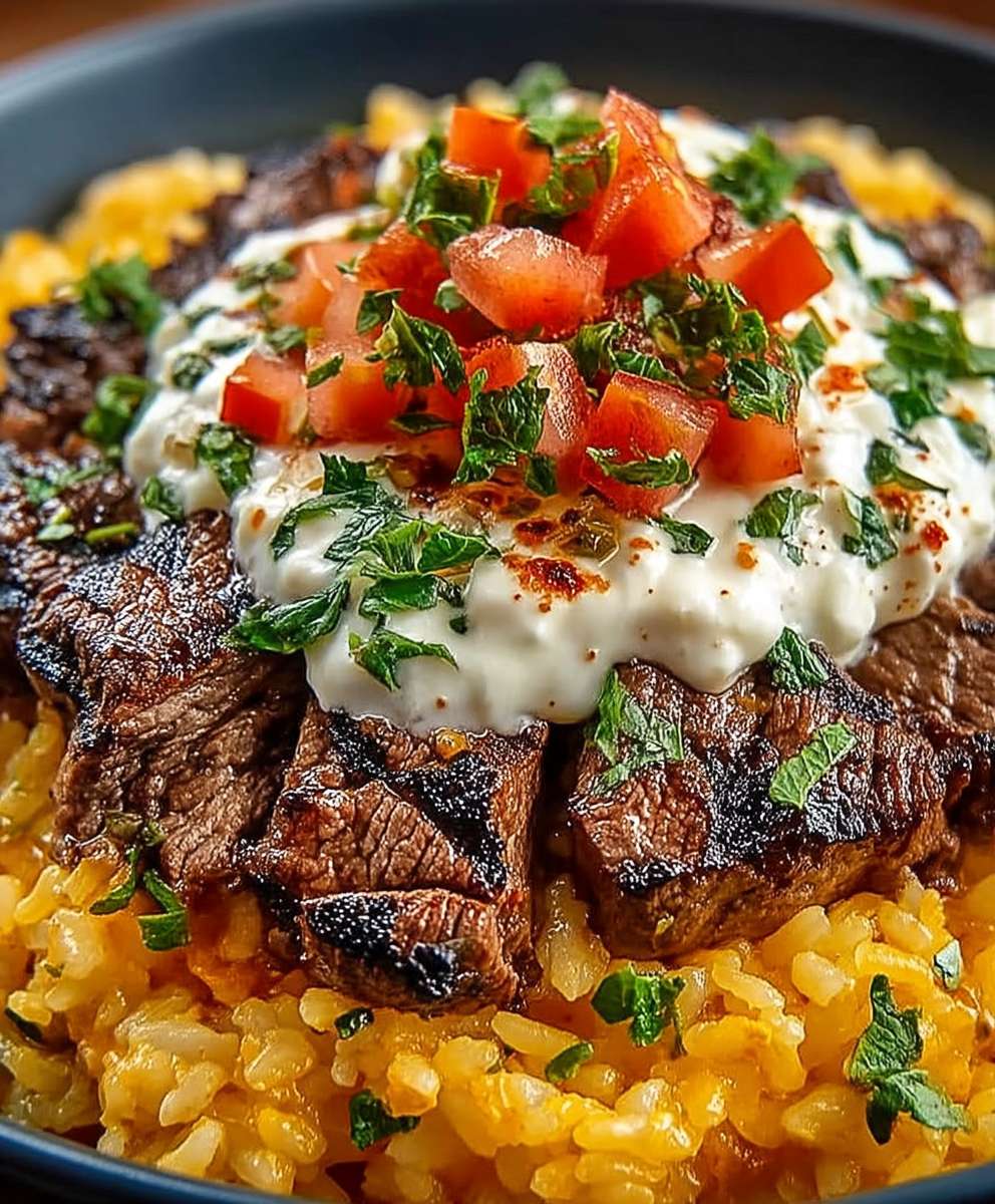 Steak Queso Rice Delight