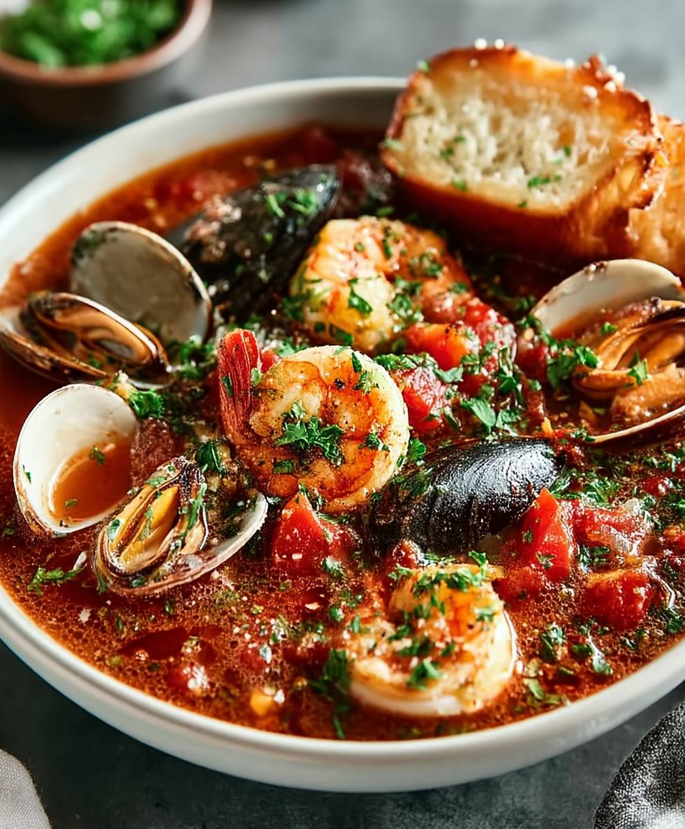 Seafood stew cioppino