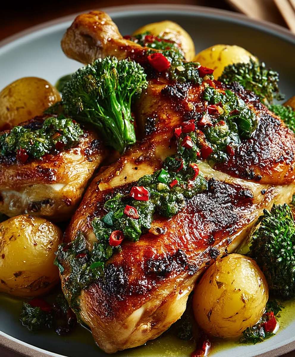 Roast Chicken Chile Basil