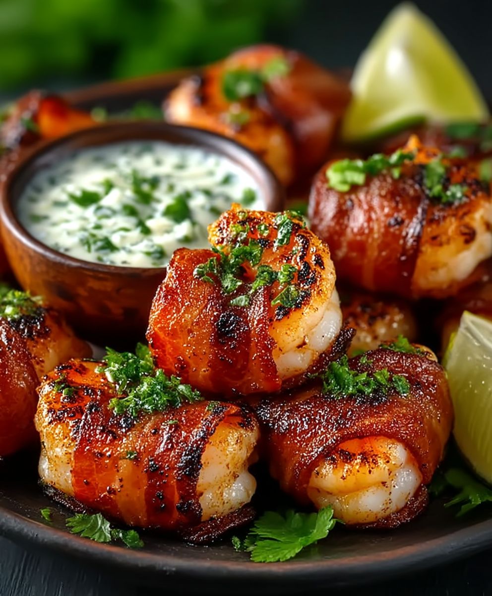 Bacon Wrapped Jalapeno Shrimp