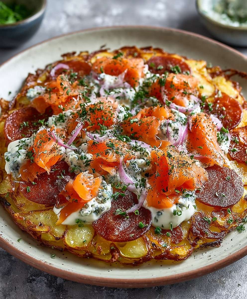 Crispy Potato Galette Salmon
