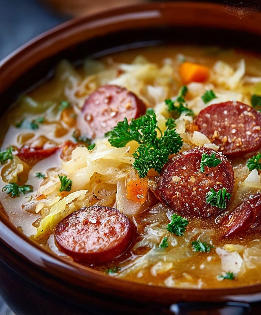 Kielbasa Sauerkraut Soup