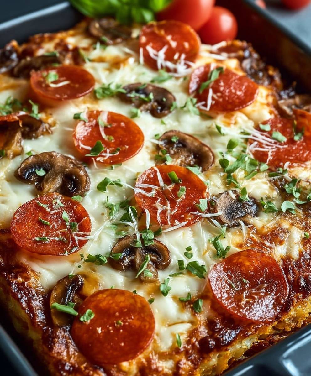 Low Carb Pizza Casserole