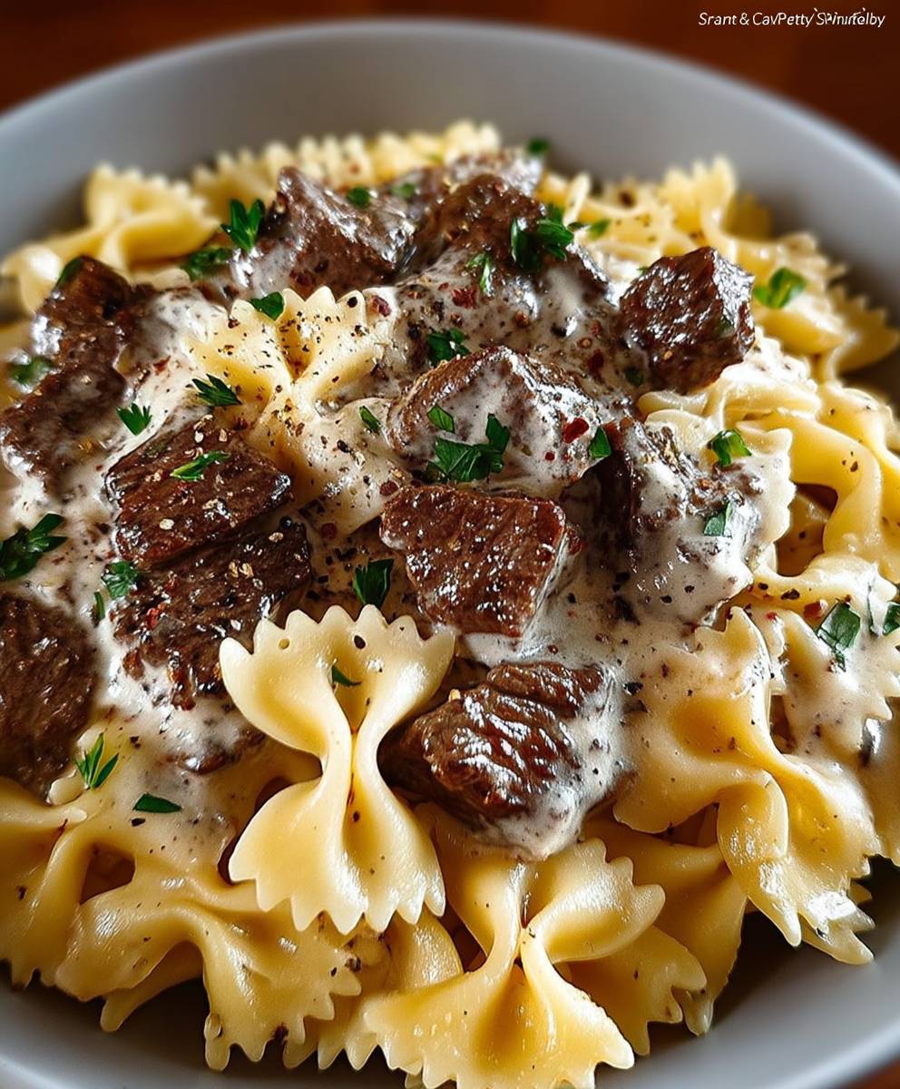 Beef Bowtie Pasta