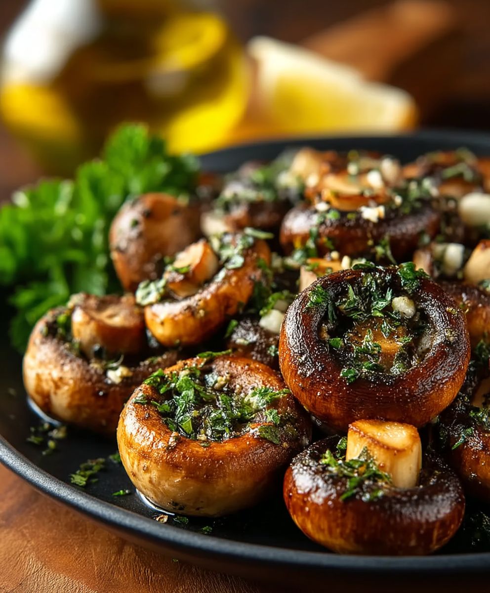 Garlic Herb Roasted Mushrooms