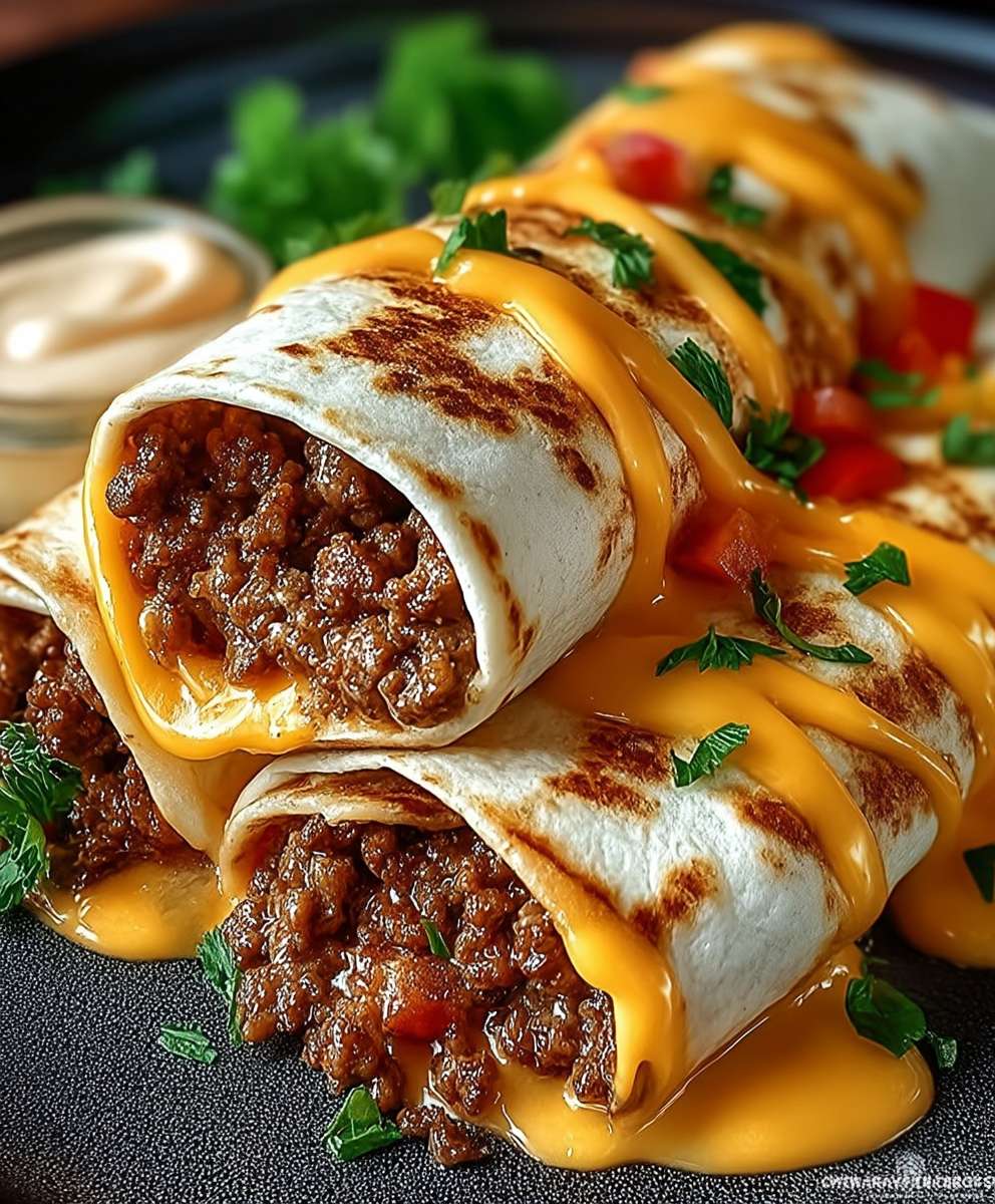 Cheesy Ground Beef Wrap