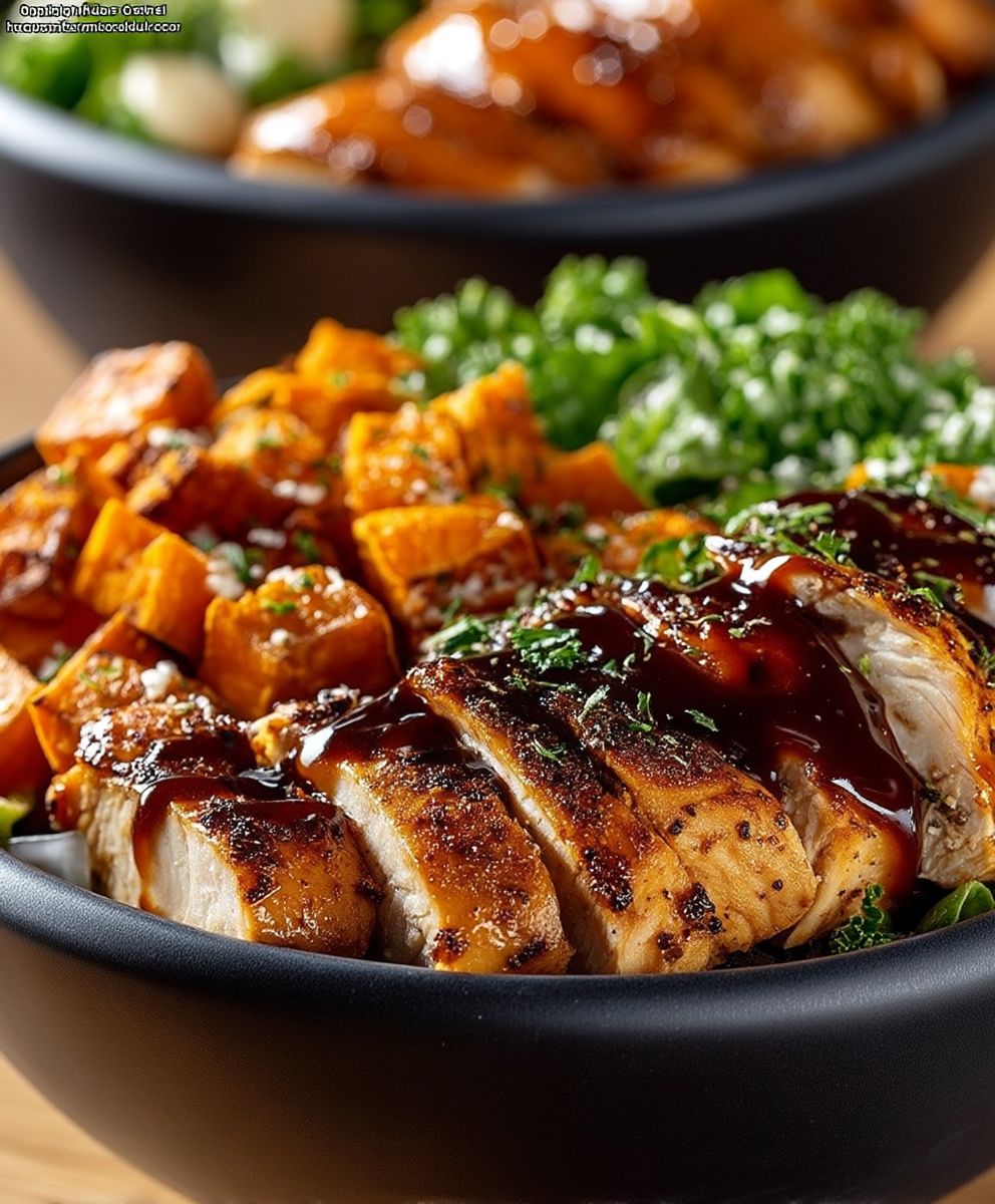 BBQ Chicken Sweet Potato Bowls