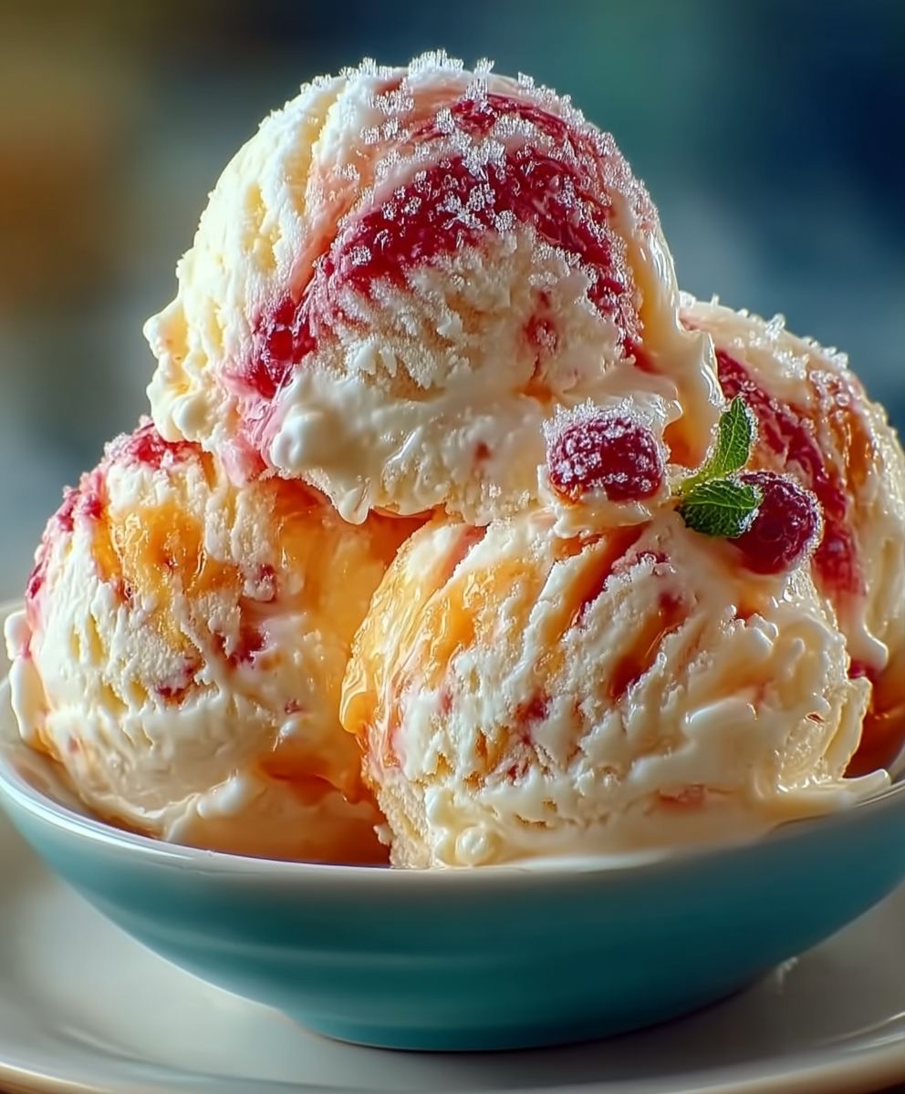 Peach Ice Cream Homemade
