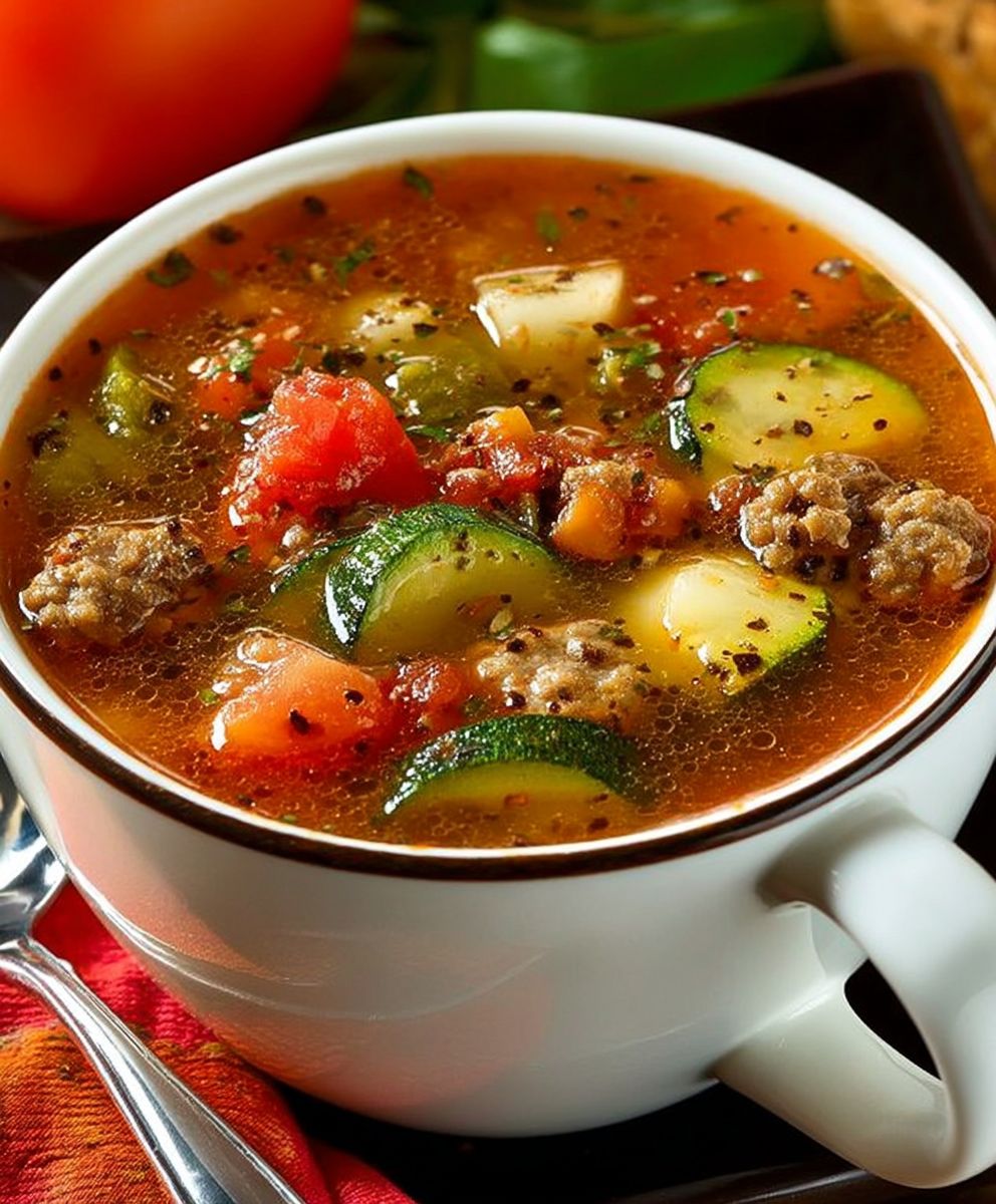 Zucchini Sausage Soup