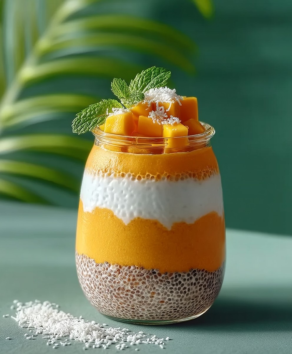 Mango Coconut Chia Pudding