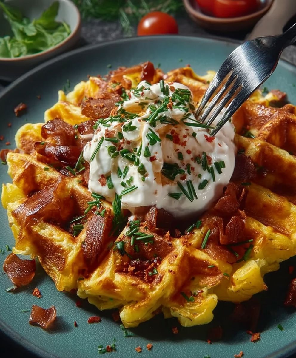 Loaded Potato Waffles