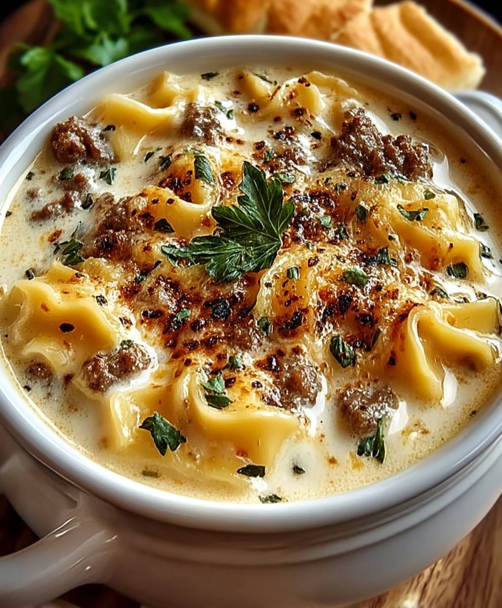 Alfredo Lasagna Soup