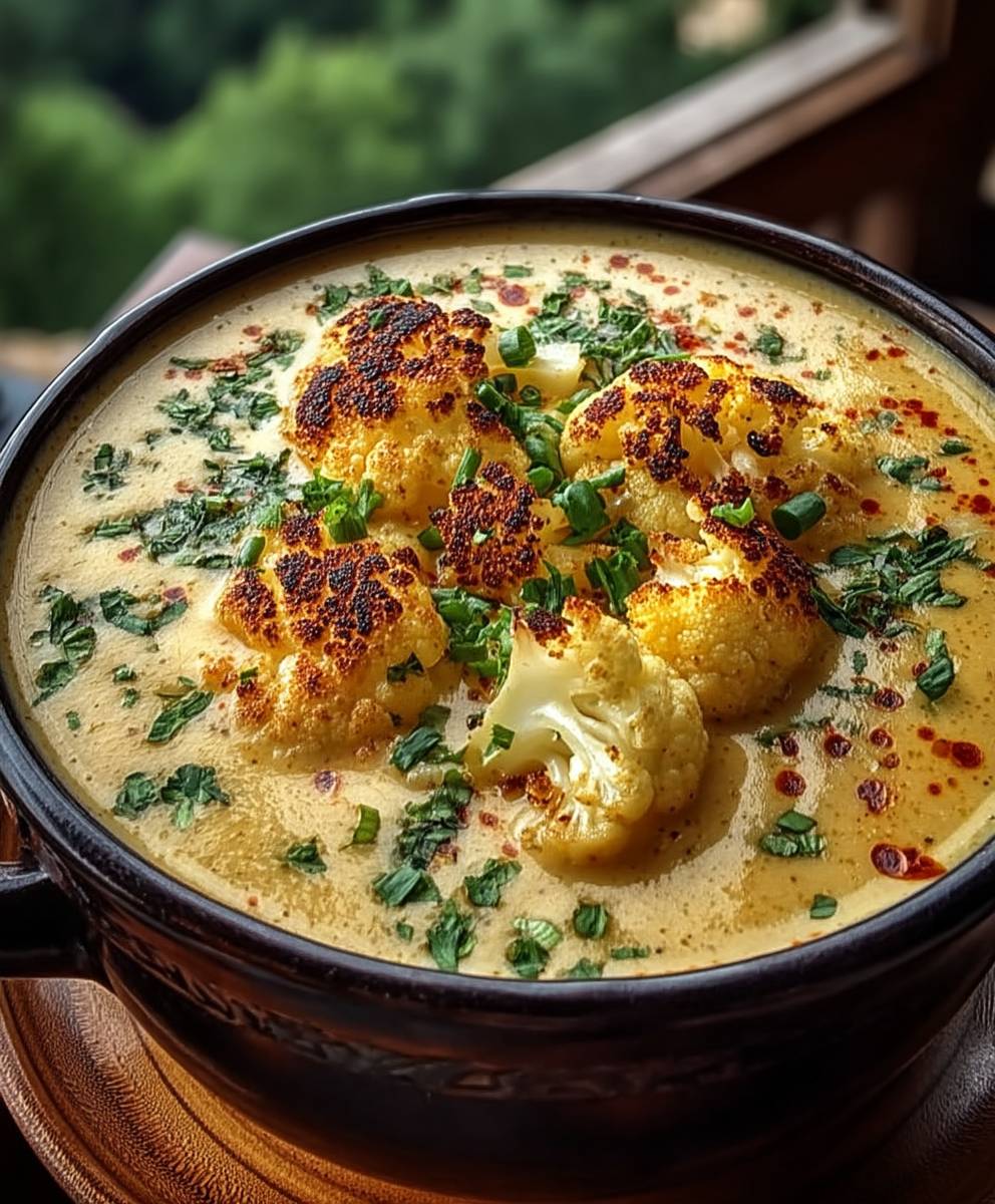 Cheddar Cauliflower Soup