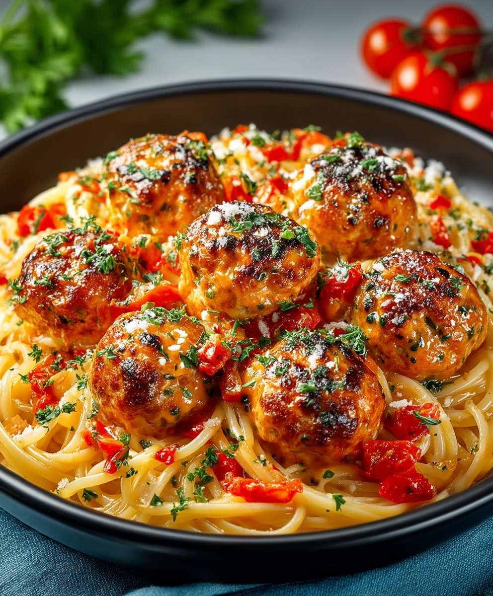 Seafood Spaghetti Salmon Meatballs