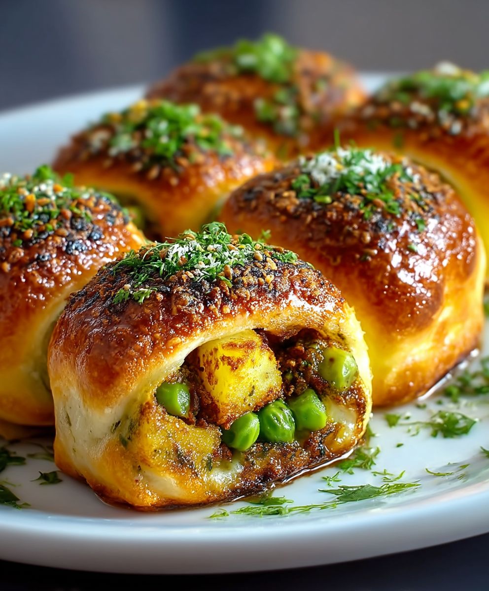 Spiced Pea Potato Rolls