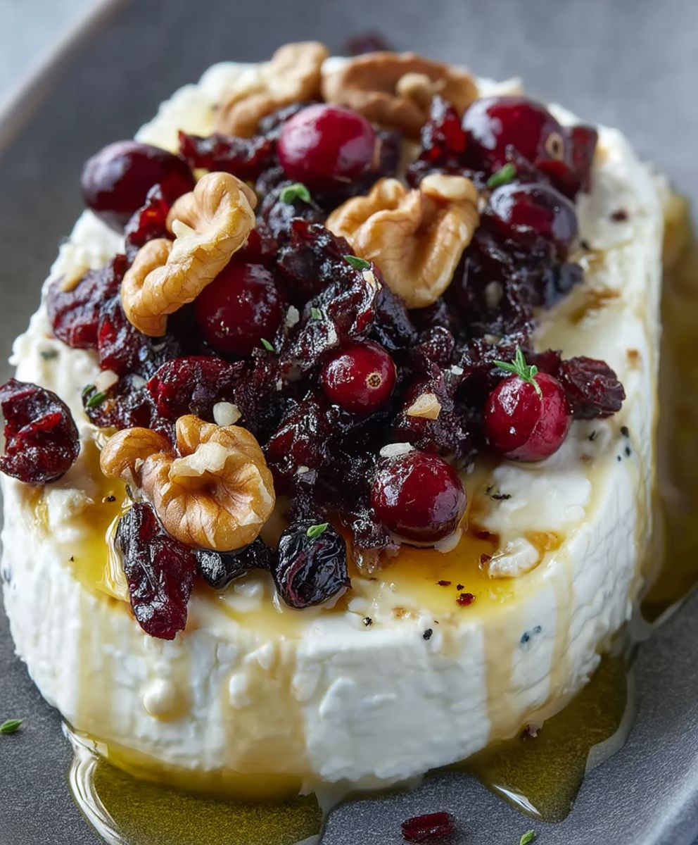 Whipped Feta Cranberries Walnuts