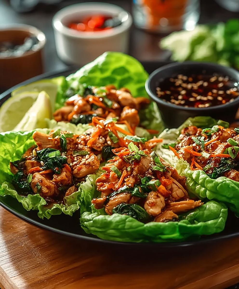 Thai Chicken Lettuce Wraps