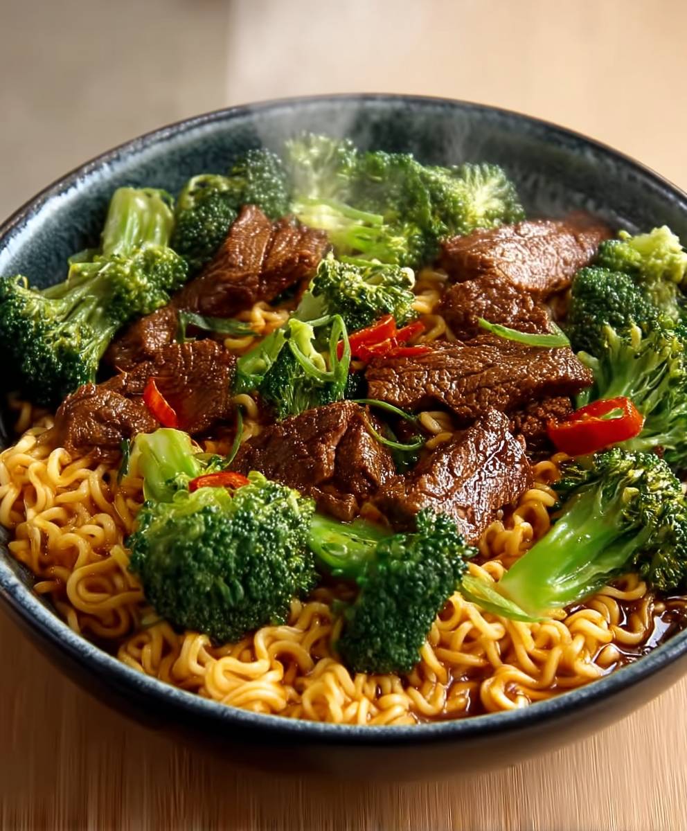 Beef Broccoli Ramen Stir Fry