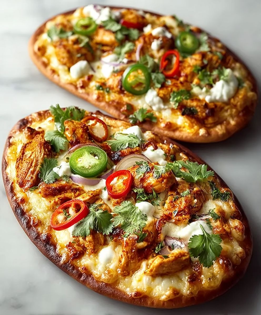 Butter Chicken Curry Pizza