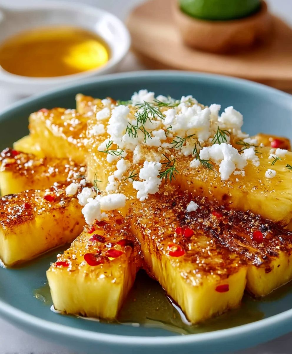 Hot Honey Pineapple Wedges