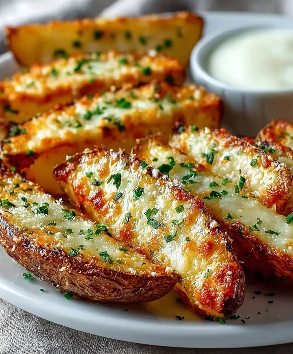 Garlic Parmesan Potato Wedges