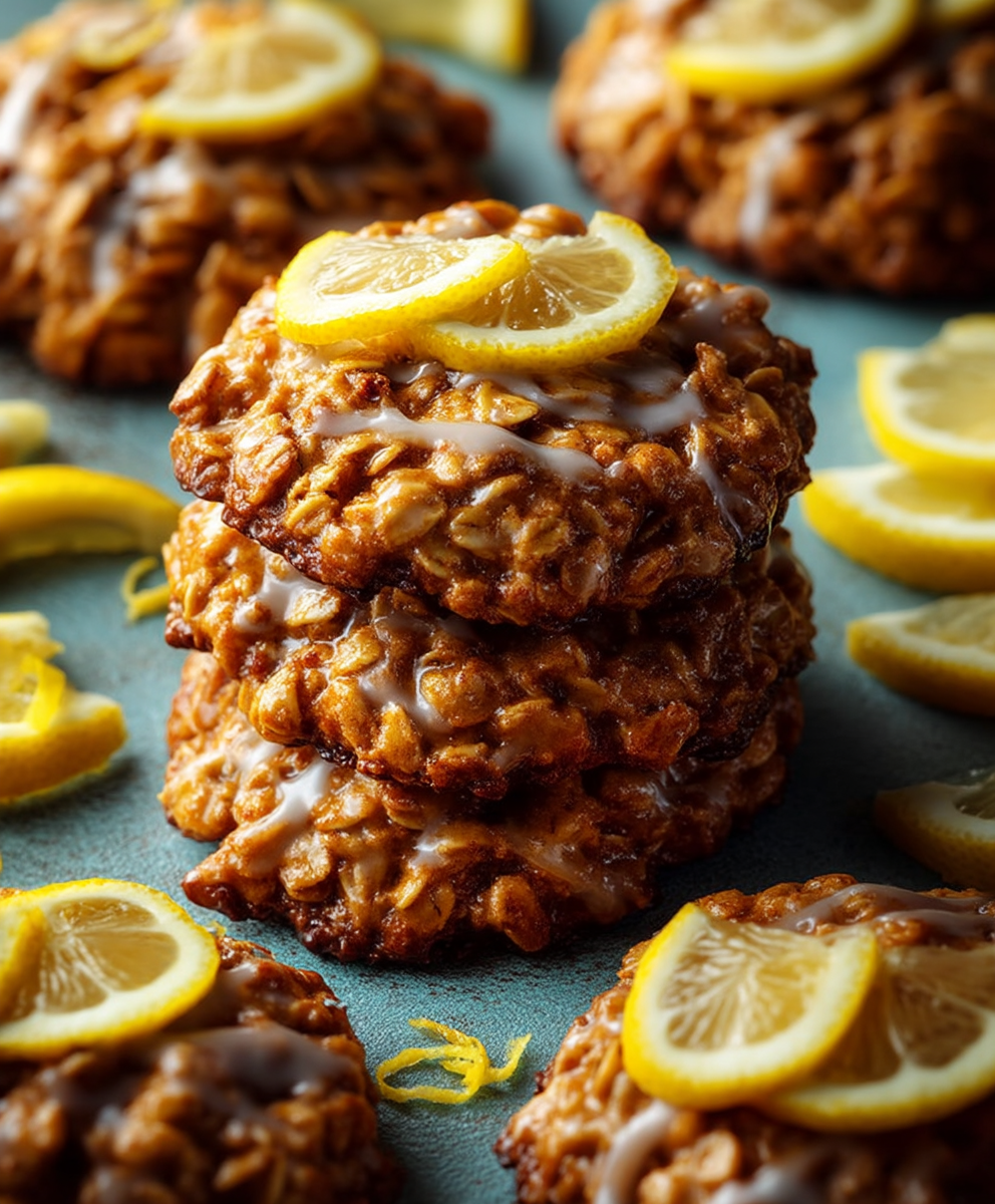Lemon Oatmeal No Bake Cookies