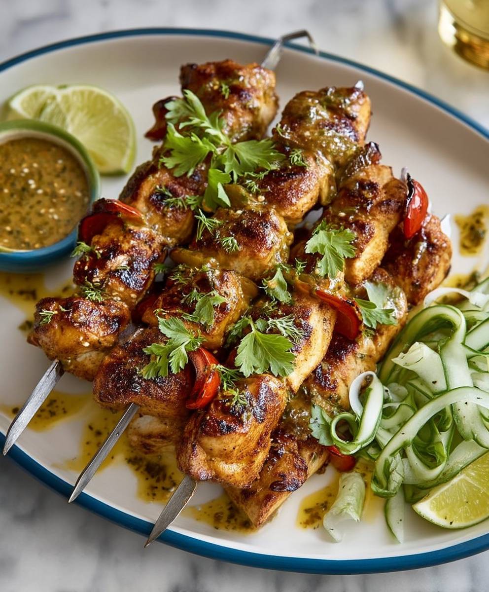 Peanut Chicken Kabobs