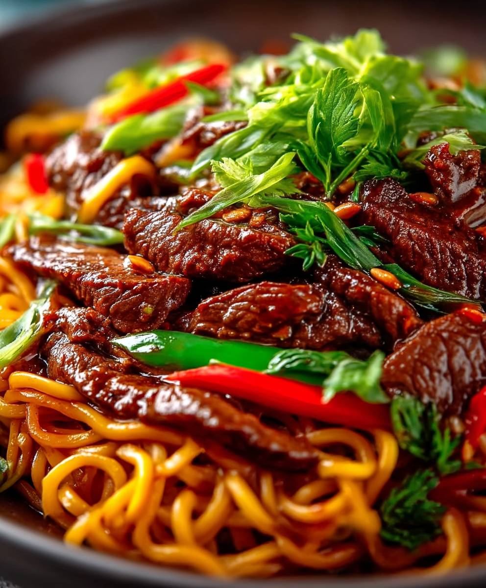 Sticky Beef Noodles