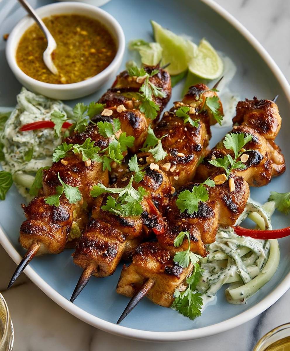Peanut Chicken Kabobs
