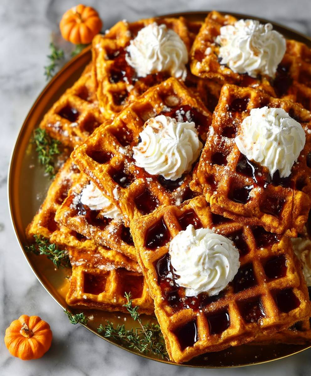 Pumpkin Spice Waffles