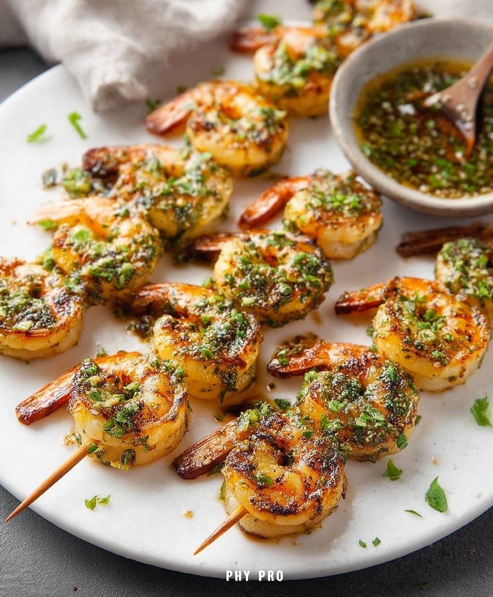 Chimichurri Shrimp Skewers